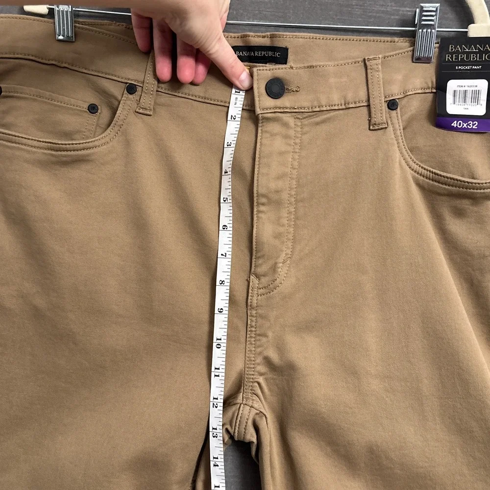 Banana Republic Pants 40x32 Brown Tan 5 Pocket Stretch Classic Casual Work‎ NEW